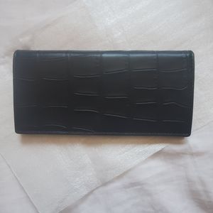 leather black coach wallet